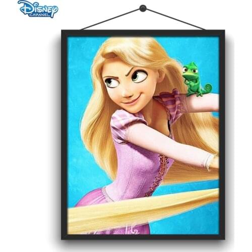 Disney 5D DIY Diamond Painting Rapunzel Princess Round Diamond Embroidered Three-dimensional Exquisite Ornaments Handmade