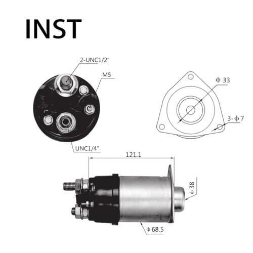 ELECTROMAGNETIC SWTICH SOLENOID FOR 12V 4.5KW F042010585 E7HZ-11390-B 1115609 D904A SW2157 195 E5370, E53701 E7HZ11390B