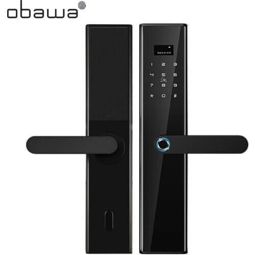 Obawa Electronic Door Lock With Fingerprint/ID Card/Key Unlock Security Biometric Lock Digital Password For Hotel Home Office