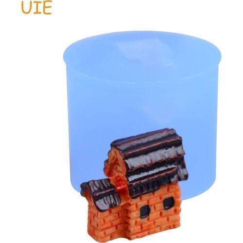 FYL704U 3D House Silicone Mold Chocolate Cake Mould DIY Biscuits Baking Tools Cookie Biscuit Jewelry Making Dollhouse Food