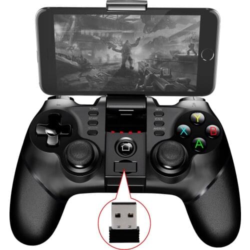 IPega 9076 Wireless Bluetooth Gamepad Controller Android Joysticks With Extandable Phone Holder And 2.4G Wireless Receiver