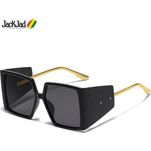 JackJad 2021 Fashion Vintage Classic Shield Style Sunglasses For Women Side Shields ins Brand Design Sun Glasses Shades 2244