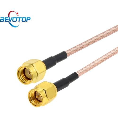 100pcs SMA Male to RP SMA Male RG316 RF Coaxial Cable WiFi Router Wireless Network Card Antenna Jumper Cable 10CM 15CM 20CM 30CM