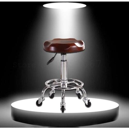 Beauty stool round rotating lifting pulley stool explosion-proof bar stool barber chair work bench home chair