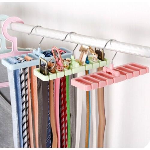 Hook Holder Tie Belt Storage Rack Hanger Space Saver Rotating Scarf Holder Hook Closet Organization Tank Top Bra Belts