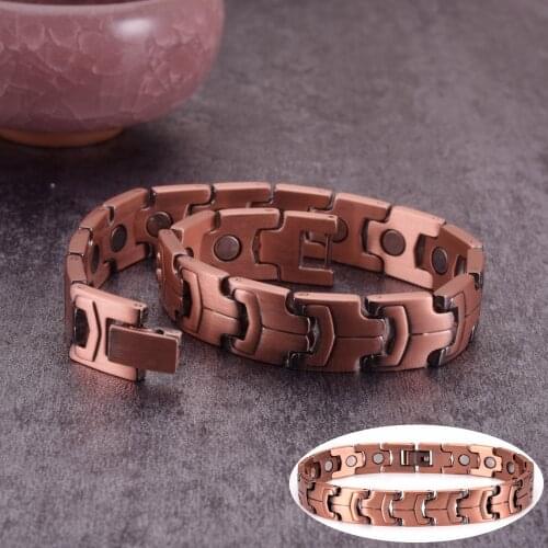 Pure Copper Magnetic Bracelet for Women Health Energy Metal Copper Magnetic Bracelet Arthritis Nose Pattern Hand Chain Bracelet