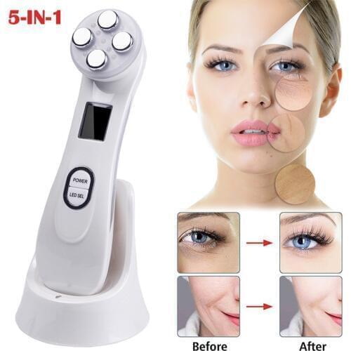 Face Skin EMS Mesotherapy Electroporation RF Radio Frequency Facial LED Photon Skin Care Device Face Lift Tighten Beauty Machine