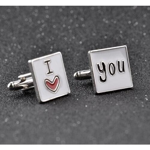 One pair popular alloy white enamel square diy couples cufflinks best gift xyc150