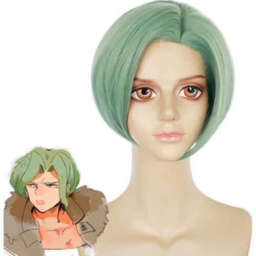 Anime Danganronpa JuzoSakakura Short Wig Cosplay Costume Dangan Ronpa Heat Resistant Synthetic Hair Men Wigs + Wig Cap
