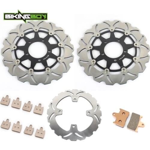 BIKINGBOY For Kawasaki ZX14R Ninja 06 07 08 09 10 11 12 13 14 ZX-14R ABS 13 14 Front Rear Brake Discs Disks Rotors + 5 Set Pads