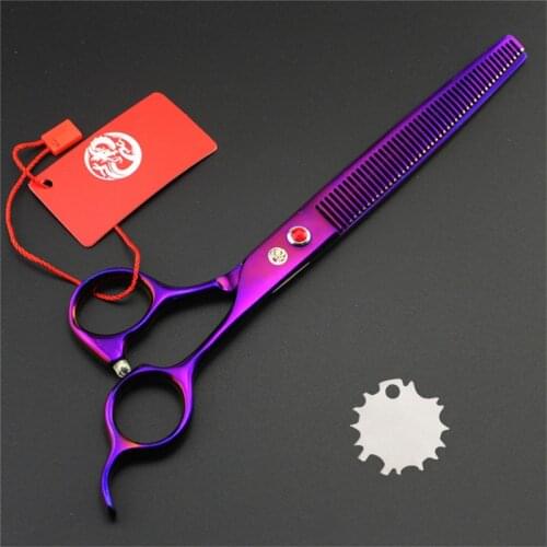 7.5 inch Professional Pet Scissors Thinning Shears Japan High Quality Cat Dog Grooming Scissors Hair Cutting Tool Tijeras Silver
