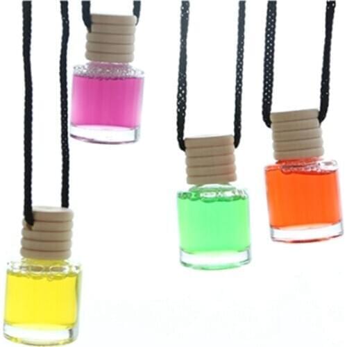 1 Pc Empty Bottle Air Freshner Hanging Perfume Printed Fragrance Hanger Auto New Styling Accessories Color Random