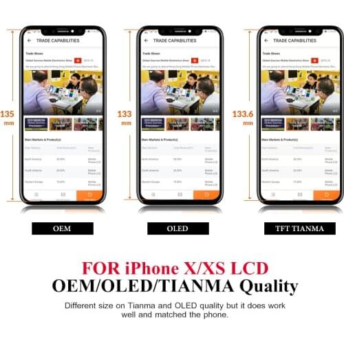 OEM For IPhone x screen replacement LCD Touch screens for apple parts mobile phone Display 3D 5.8inch Digitizer Assembly 100%New