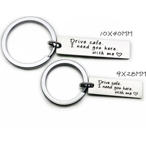 Oeinin Creative Keychain Man Drive Safe I Need You Here With Me Key Chain Bags Letter Color Key Ring Zinc Alloy Pendant Brelok