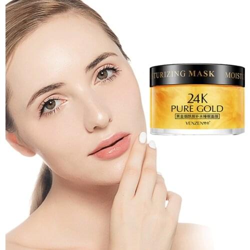 24k Gold Niacinamide Hydrating Sleep Mask Moisturizing Oil-control Nourishing Depth Replenishment Brighten Skin Care Face Care