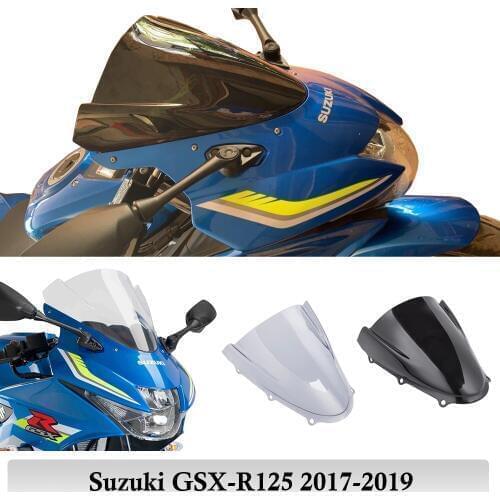 GSXR125 Windshield Windscreen Protector for Suzuki GSX-R125 GSXR 125 2017 2018 2019 Double BUbble Touring Racing Moto Flyscreen