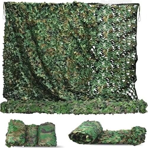 Military camouflage net hunting army awning forest jungle training vehicle cover camping tent 4x6M