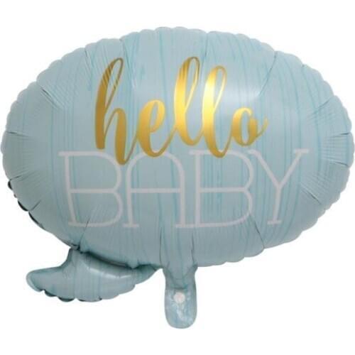 1pc 58*49cm Hello Baby Foil Balloons Inflated Helium Air Balloon for Baby Birthday Party Decorations Baby Shower Toys Globos