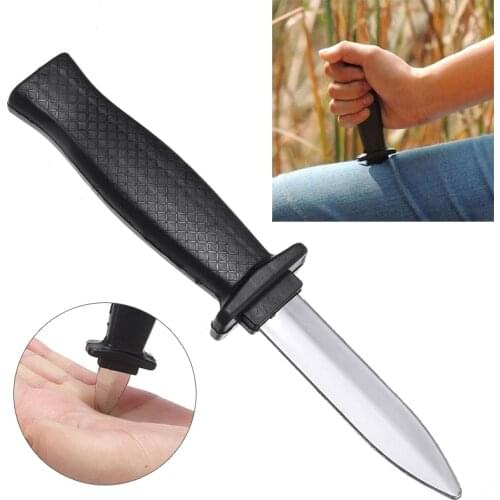 Retractable Cutter Dagger Toy Disappearing Slide Plastic Blade with Handle Joke Fake Trick Toy Knife Halloween Props18*2.5cm