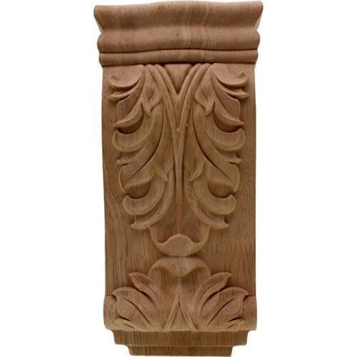VZLX European Oak Wood Floral Carving Applique Vintage Home Decor Decoration Accessories Door Cabinet Furniture Figurines