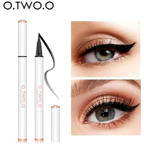 O.TWO.O Cosmetics Liquid Eyeliner Waterproof Black Color Long Lasting Smooth Fast Dry Easy to Control Cat Black Eye Liner Makeup
