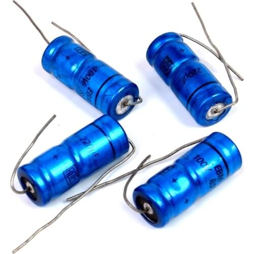 1pcs/1lot Axial electrolytic capacitor Imported German 220uF 100V ROE EBM axial electrolytic capacitor VISHY generation P