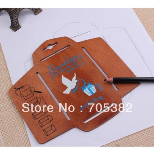 1PC Size:15.7x15.3cm New Wooden Envelope Template Manual Stencil Mould Make Envenlopes(SS-5959)