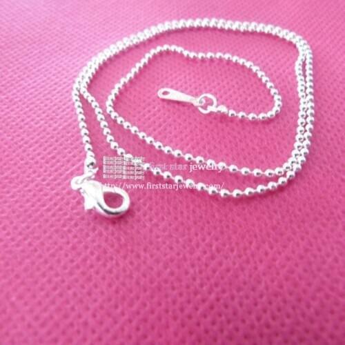 18" 1.5mm silver plated ball chain for necklace decoration/45cm