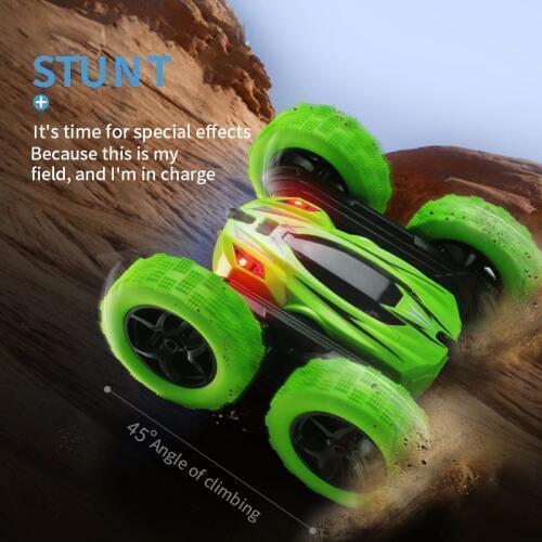 2019 New Arrival JJRC 1:24 Stunt Twist Arm RC Racing Car Rotatable Flashing 3D Flip Truck W/Light VS Gifts for Kids