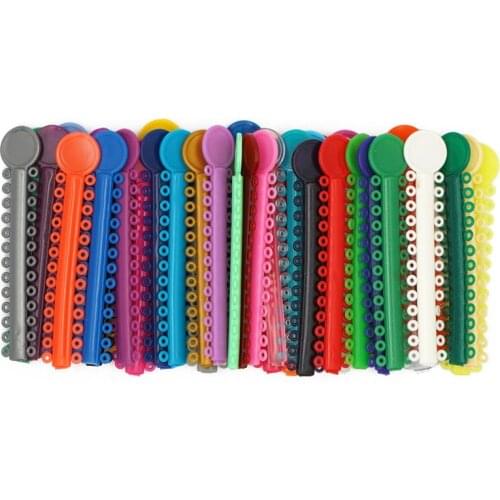 40pcs 1040 Rings Colorful Dental Orthodontic Correction Ligature Ties Elastic Rubber Bands Dentist Tool for Brackets Braces Ring