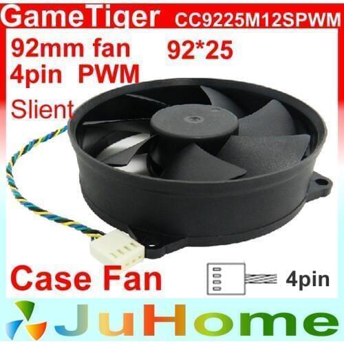 4pin PWM Circular fan 9225, 92mm, 9cm fan, Slient, for power supply, for computer Case, CC9225M12S PWM