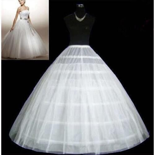 6 Hoops Two layers tulle Wedding Petticoat Ball Gown Crinoline Slip Underskirt For Wedding Dress Wedding Accessories