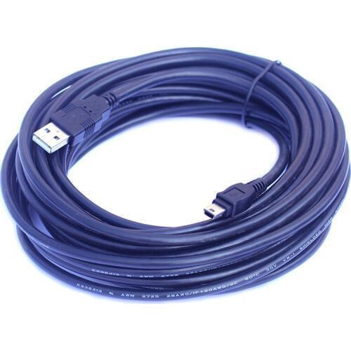 8 meter ultra long mini USB 5pin male to USB2.0 male data charging cable camera link monitor jointfor digital camera &GPS
