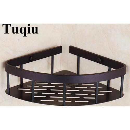 Aluminum Bathroom Corner Shelves Black Wall Bathroom Shelf Shower Caddy Rack Bathroom Accessories Shelves