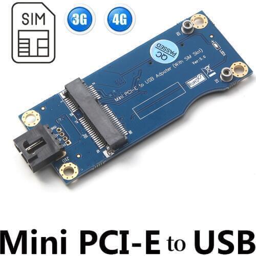 Mini PCI-E Wireless WWAN Test Card USB 4Pin MiniPCI Express Adapter with SIM Card Slot for Module 3G/4G for HUAWEI SAMSUNG ZTE