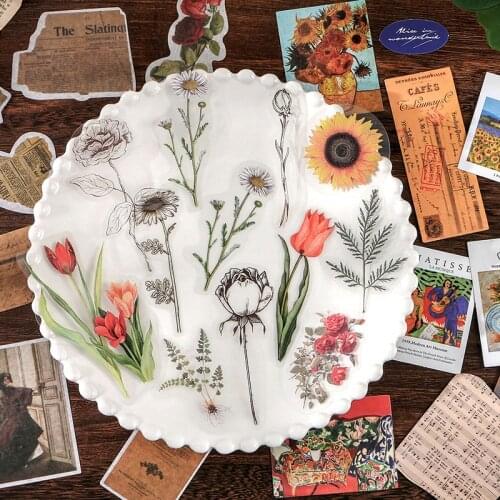 Letters from artists Vintage Sticker Diary Planner Decorative Mobile Sticker Aesthetic Diary Planner Decorative Mobile Stickers