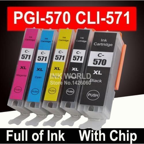 For Canon TS5050 TS5051 TS5052 TS5053 Pixma Printer Ink Cartridge Cartridges PGI570 5color