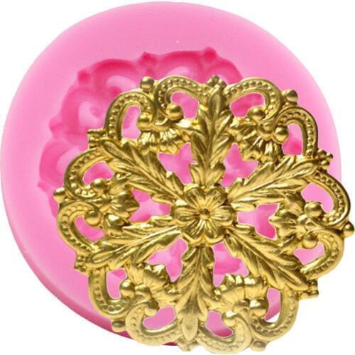 Flower Wreath Lace Silicone Molds Cake Border Fondant Mould Cake Decorating Tools Candy Chocolate Gumpaste Moulds