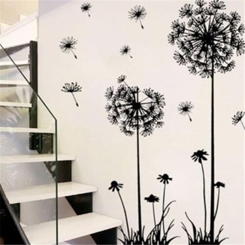 DIY Dandelion Fly Wall Sticker Removable Art Dandelion Wall Sticker Home Room Art Decor 50X70cm