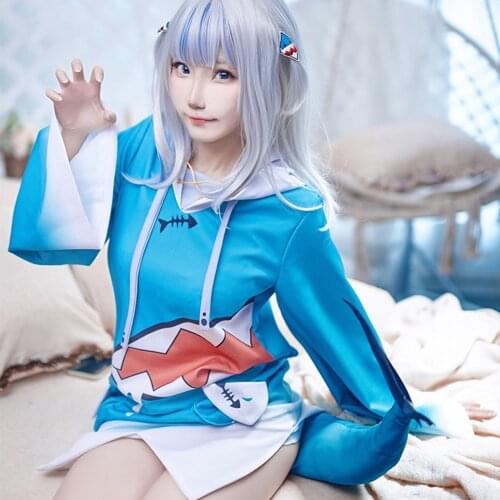 Hololive Vtuber Gawr Gura Cosplay Carnaval Costume Halloween Christmas Costume
