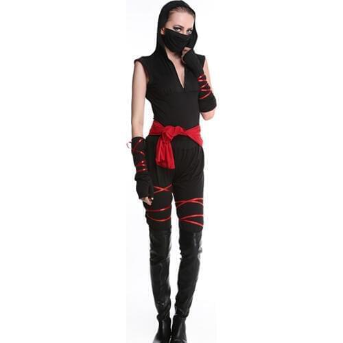 Ninja Costumes Women Cosplay Halloween Japanese Ninja Costume Sexy Stage Warrior Stealth Purim Ladies Uniform C48665AD