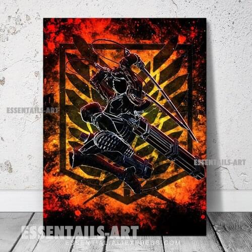 Levi Ackerman FanArt Canvas Wall Art Painting Decor Pictures Bedroom Study Studio Print Living Kid Room Home Decoration Prints