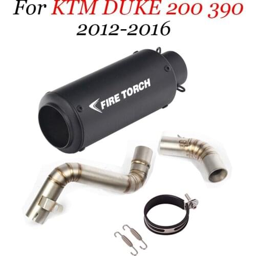 For KTM DUKE 200 390 2012 2013 2014 2015 2016 Motorcycle Exhaust Tip Slip on Muffler Escape Silencer Link Tube Middle Connection