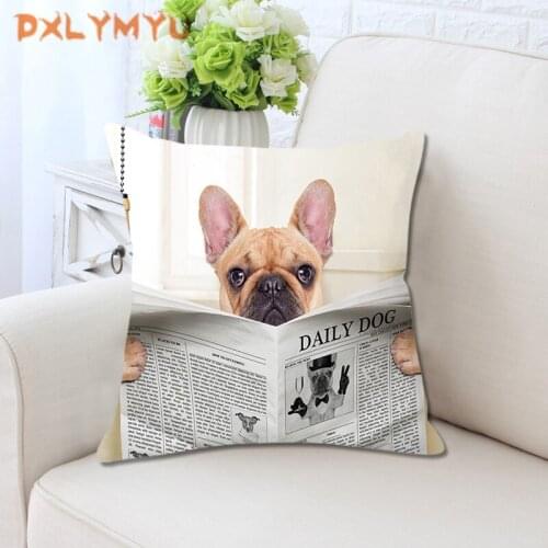 Animals Cartoon Cushion Cover Decorative Pillows Case Dog Cushion Cover For Sofa Decor Throw Pillows Cover