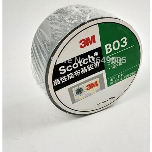New Product 50mm x 10M 1Roll 3M Vinyl Duct Tape with a rubber adhesive Gray Color