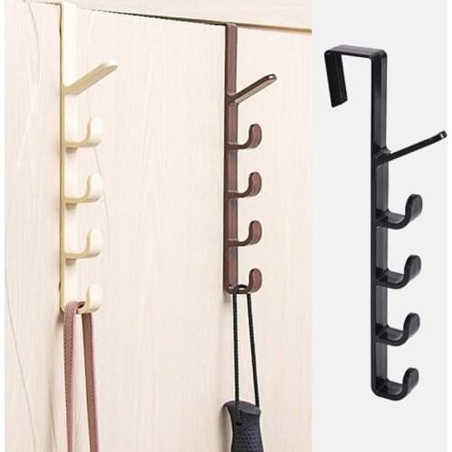 Plastic Rails Organization Hooks Bedroom Door Hanger Clothes Hanging Rack Home Storage Over The Door Purse Holder for Bags