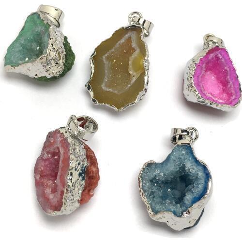 Natural Stone Irregular Shape Pendants Fashion Crystal Pendant for Jewelry Making Supplies Diy Necklace Accessories size 18x28mm
