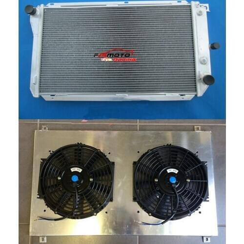 Aluminum Racing Radiator & Shroud For Ford EF EF2 EL NF NL DF DL Falcon Fairline