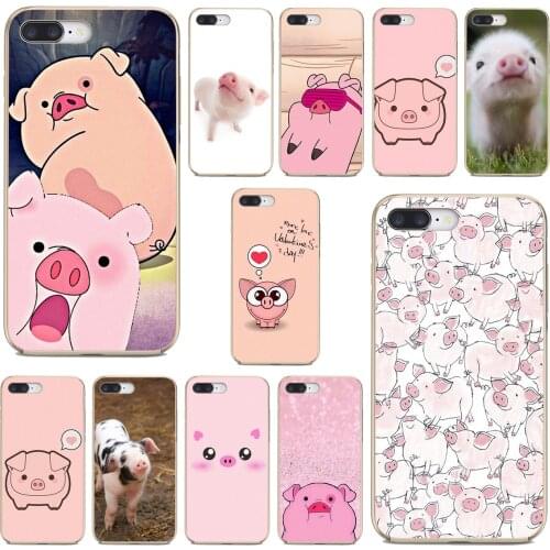 Silicone Cover For Xiaomi Redmi 2 S2 3 3S 4 4A 5 5A 5 6 6A 7A 9 9T 9C 9A Pro Pocophone F1 funny-cute-lovely-pig