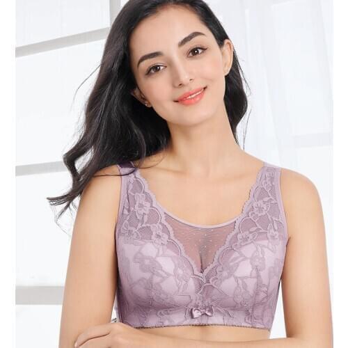 Sexy Bra Underwear Women Wire Free Bras Gather Underwear Women Fashion Lace Fashion Bralette Comfortable Push Up Bra Lingerie BH